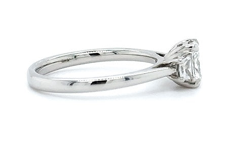 Three Stone Radiant & Trapeze Cut Diamond Trilogy Ring