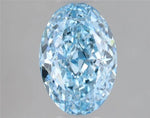 1.50ct Oval Lab Grown Diamond (Colour Fancy Vivid Blue, Clarity VVS2, IGI Certified) - Pobjoy Diamonds