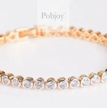 18K Gold Lab Diamond Tennis Bracelet 9.00 Carats - Pobjoy Diamonds