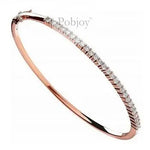 18K Rose Gold & 1.10 Carat Diamond Bangle - Pobjoy Diamonds