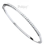 18K White Gold 1.15 Carat Diamond Bangle - Pobjoy Diamonds