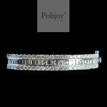18K White Gold Baguette Diamond Bangle 6.90 Carats - Pobjoy Diamonds
