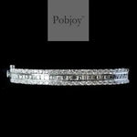 18K White Gold Diamond Bangle Round & Baguette 3.00 Carats - Pobjoy Diamonds