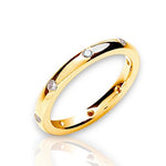 18K Yellow Gold & Diamond 2mm Wedding Band - Pobjoy Diamonds