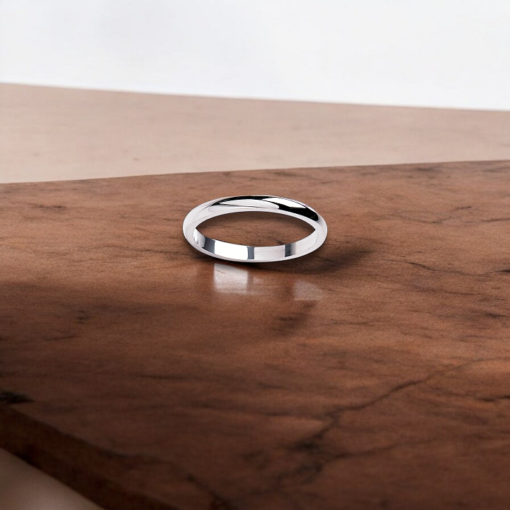 950 Platinum D Shape Wedding Band - Options - Pobjoy Diamonds