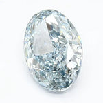 1.37ct Oval Lab Grown Diamond (Colour Fancy Intense Green Blue, Clarity VS1, IGI Certified) - Pobjoy Diamonds