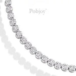 950 Platinum Diamond Tennis Bracelet 17.00 Carats - Pobjoy Diamonds