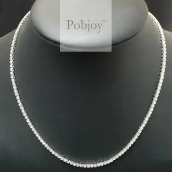 9K White Gold Diamond Necklace 6.00 Or 8.00 Carats - Pobjoy Diamonds