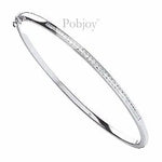 9K White Gold Ladies Diamond Bangle 0.50 CTW - Pobjoy Diamonds