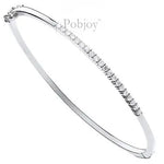 9K White Gold Ladies Diamond Bangle 0.50 CTW - Pobjoy Diamonds