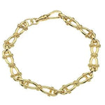 9K Yellow Gold Barbell Ladies Bracelet - Pobjoy Diamonds