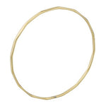 9K Yellow Gold Ladies Mid Weight Faceted Bangle - Pobjoy Diamonds