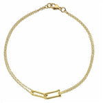 9K Yellow Double Strand U Link Bracelet
