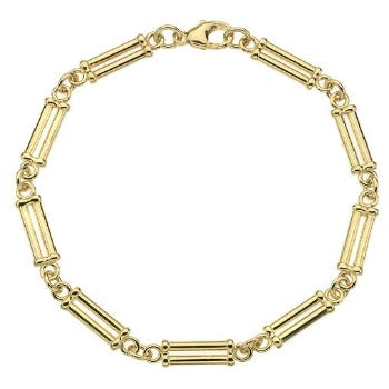 18K Yellow Gold Double Pillar Bracelet