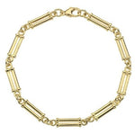 18K Yellow Gold Double Pillar Bracelet