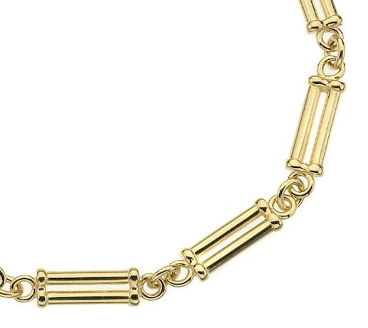 18K Yellow Gold Double Pillar Bracelet
