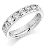 Platinum Channel Set Diamond Half Eternity 1.50 Carats