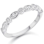 Rubover Set Diamond Half Eternity Ring 0.45 Carat - Pobjoy Diamonds