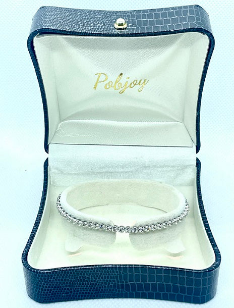 18K White Gold Diamond Tennis Bracelet 2.00 Carats G-H/Si