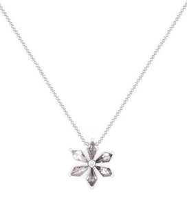 Salt & Pepper Diamond Petal Necklace - Pobjoy Diamonds