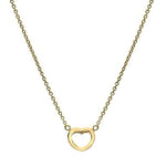9K Gold Open Heart Pendant & Neck Chain - Pobjoy Diamonds