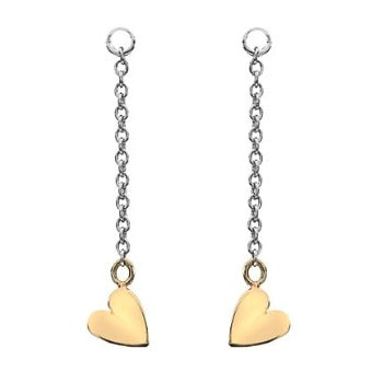 Ladies 9K Gold Star Drop Earrings