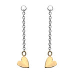 Ladies 9K Gold Star Drop Earrings