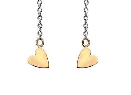 Ladies 9K Gold Star Drop Earrings