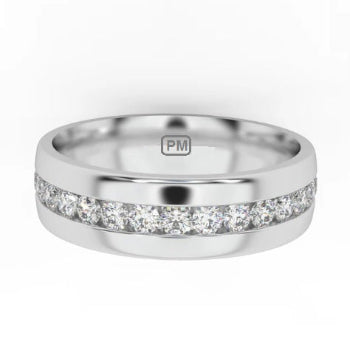 Gents Diamond Half Eternity/Dress Ring 0.68 Carats