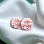18K Gold 1.00 Carat Lab Grown Intense Pink Diamond Studs - Pobjoy Diamonds