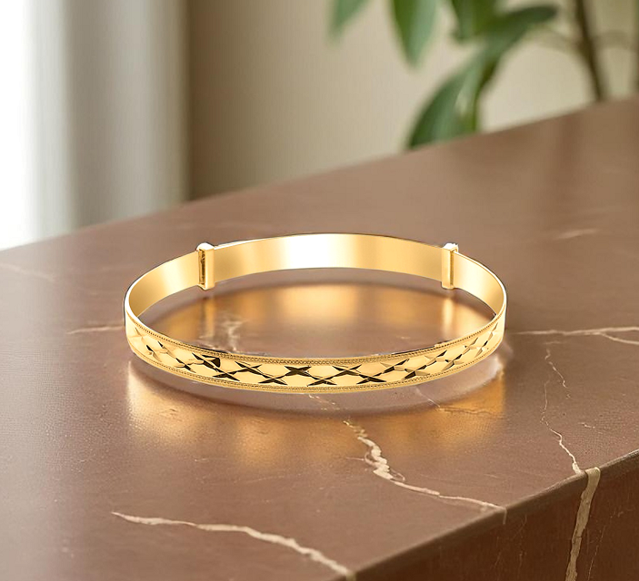 Gold Expandable Bracelet 5.3mm - Pobjoy Diamonds