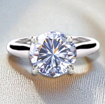 Platinum 8.00 Carat Lab Grown Round Brilliant Cut Diamond Ring D/VVS2. Pobjoy