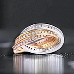 Grain Set 19K Gold Diamond Russian Style Full Eternity 1.50 Carat. Pobjoy