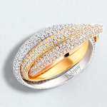 18K Gold 2.00 Carat Pave Set Diamond Russian Wedding Ring- Pobjoy