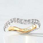 Grain Set Diamond Wave Eternity or Cocktail Ring