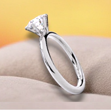 Lab Grown Diamond Tiffany-Style Solitaire Ring D/VVS1. Pobjoy
