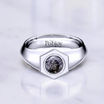 Mens Salt & Pepper Diamond Ring 1.00 Carat - Pobjoy Diamonds