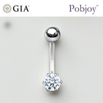 Platinum & Titanium 0.30 Carat Natural Diamond Belly Ring - Special Offer - Pobjoy Diamonds