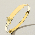9K Yellow Gold Teddy Expandable Baby Bangle