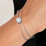 1.20 Carat Round Cut Diamond Twin Chain Bracelet - Options