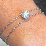 Lab Grown 2.00 Carat Round Cut Diamond Chain Bracelet - Options