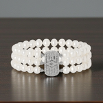 New Triple Strand Cultured Freshwater Pearl Bracelet & Silver Clasp - Pobjoy Diamonds