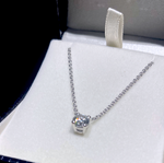 Prong Set Diamond Pendant Necklace 0.63 To 0.80 Carat. Pobjoy Diamonds.
