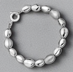 Smooth & Brushed Sterling Silver Ladies Bracelet & Necklace Set