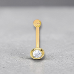 9K Gold & Real Diamond Nose Pin Stud. Pobjoy