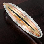 9K Gold Ladies Russian Three Colour Bangle