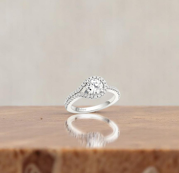 Napoli - Platinum Diamond Split Shoulders Engagement Ring