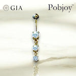 Diamond Drop Belly Ring 1.50 Carats