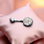 Diamond Solitaire Belly Ring G/Si1- Pobjoy Diamonds