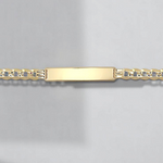 9K Yellow Gold Curb Identity Bracelet 6mm - Pobjoy Diamonds